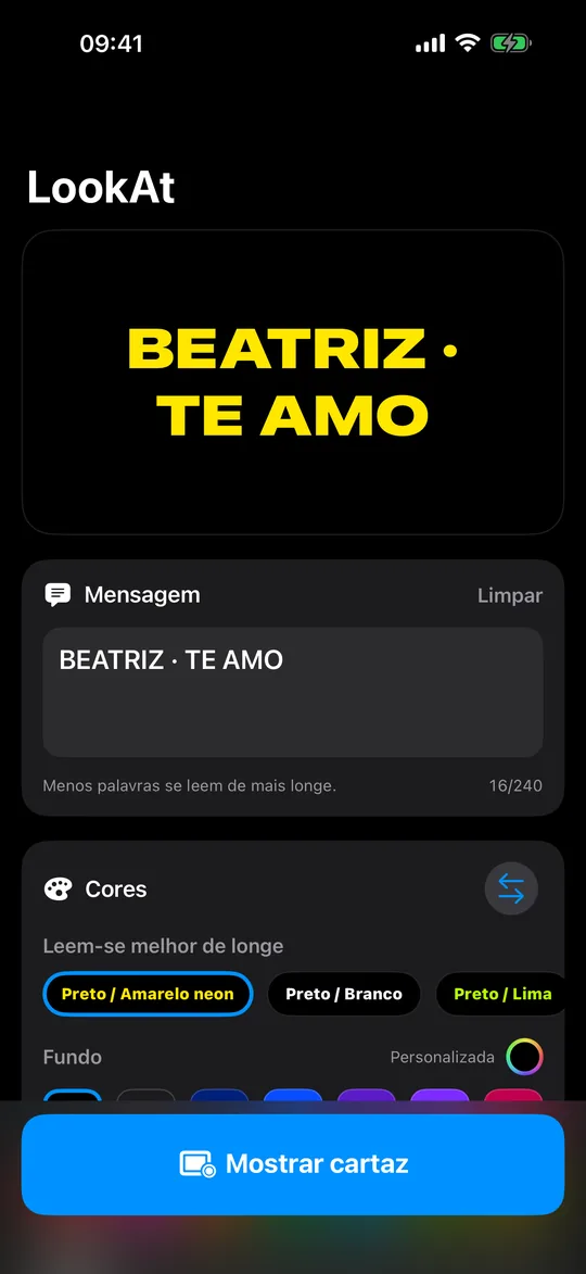 Pares que dá pra ler — LookAt