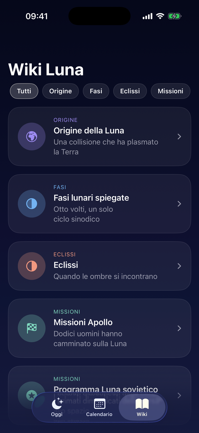 Wiki Luna: articoli sulla Luna sempre disponibili offline